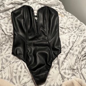 No tag Victoria’s secret body half leather imitation half lace